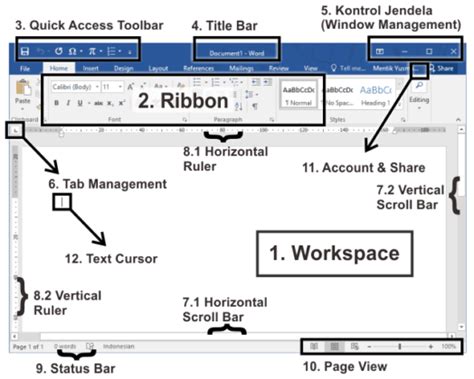 Bagian Bagian Microsoft Word Dan Tampilan Microsoft Word Microsoft