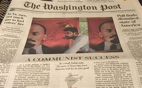 Kerala A Communist Success Proclaims The Front Page Of The