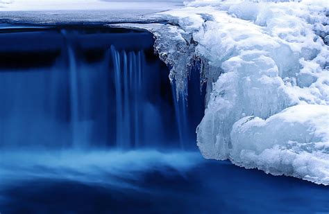 Hd Wallpaper Waterfalls Winter River Nature Cold Temperature