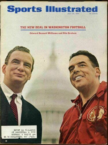 July 25 1966 Otto Graham Washington Redskins Sports Illustrated Ebay