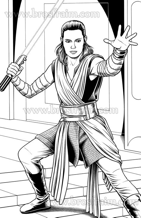 Rey From Star Wars 3 In Brendon And Brian Fraims 11x14 And 11 X 17