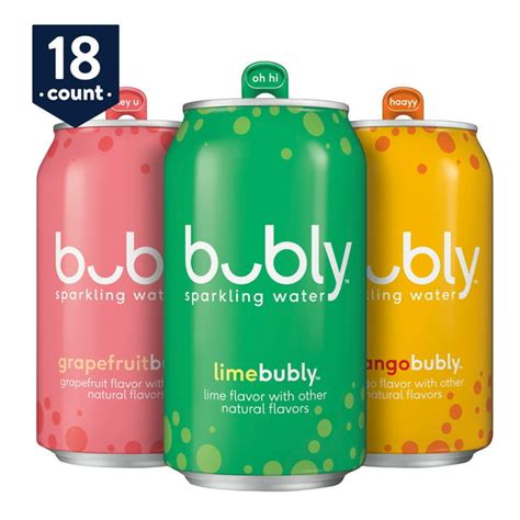 18 Cans Bubly Sparkling Water Tropical Thrill 12 Fl Oz Walmart