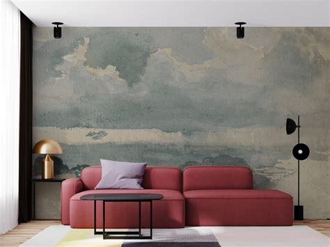 Vintage Clouds Wall Decal Vintage Clouded Mural Sky Wall Etsy Uk