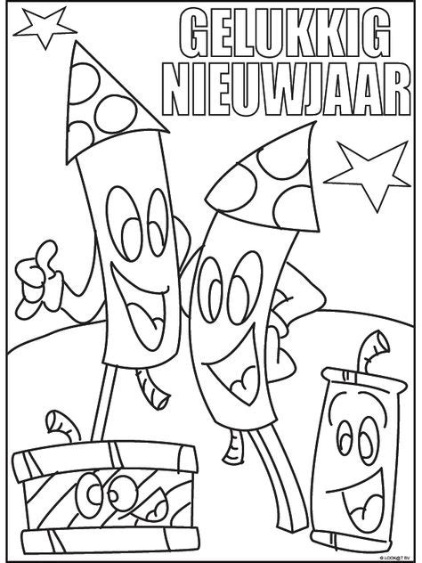 Afbeeldingsresultaat voor kleurplaten nieuwjaar 2018 Nieuwjaar