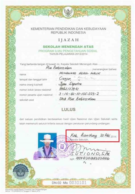 Nomor Ijazah Dan Tahun Lulus Pada Ijazah - Vrogue