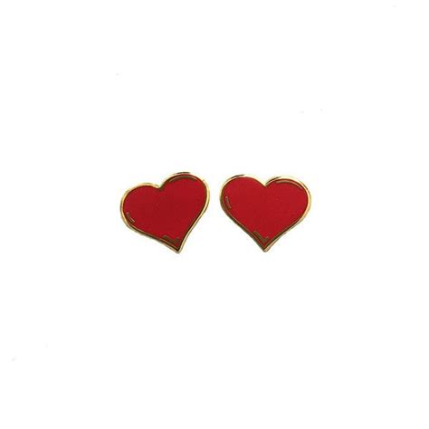 Love Hearts Lapel Pin 2 Pack Rojo