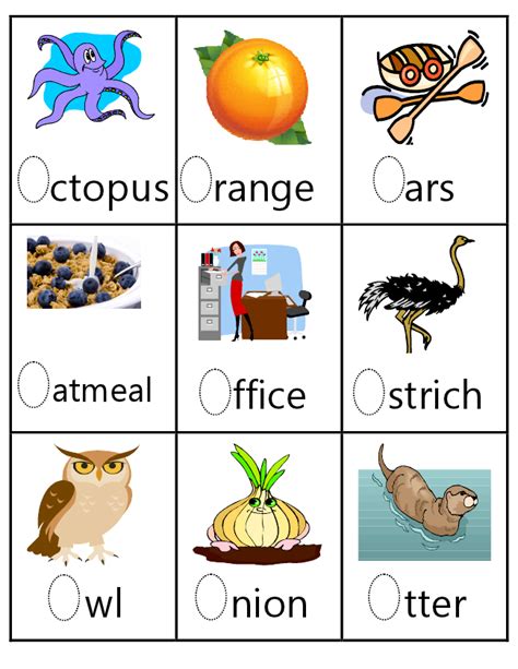 Words That Start With Letter A Preschool
