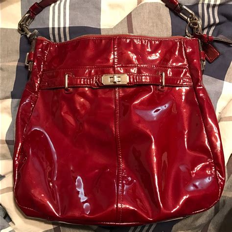 Red Patent Leather Coach Bag Iucn Water