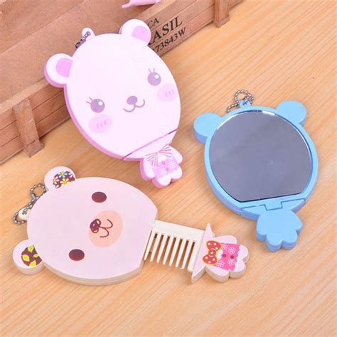 Pocket Mini Mirror Portable Cosmetic Mirror With Combs T Mirrors