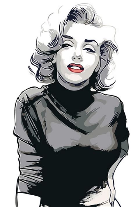 Paint By Number Kit Sexy Marilyn Monroe Portrait Diy Kit For Etsy Marilyn Monroe Drawing