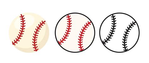 Baseball Ball Set Icon Vector Illustration 16137092 Vector Art At Vecteezy
