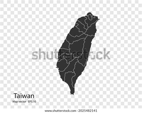 Taiwan Map Vector Isolated On Transparent Stock Vector Royalty Free