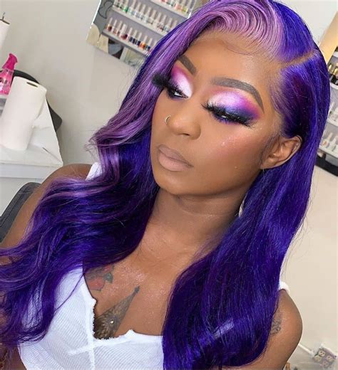 10 black tinted purple hair fashion style