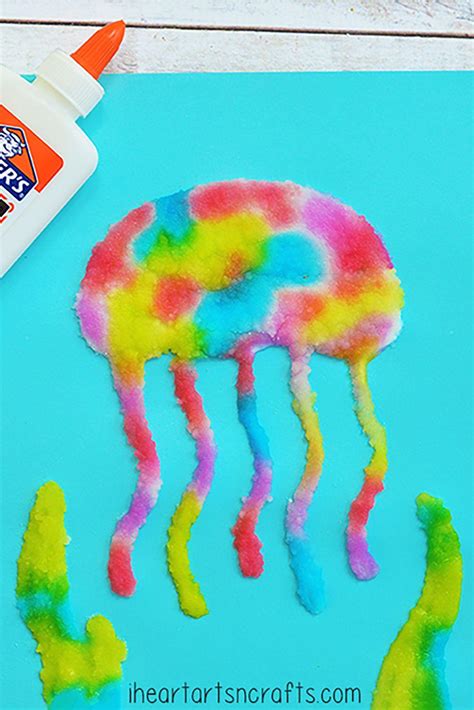 Jellyfish Salt Painting Activity From I Heart Arts N Crafts 4akid