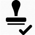 Icon Permission Stamp Approval Seal Rubber Icons