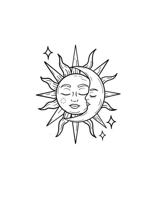 a drawing of the sun with its eyes closed