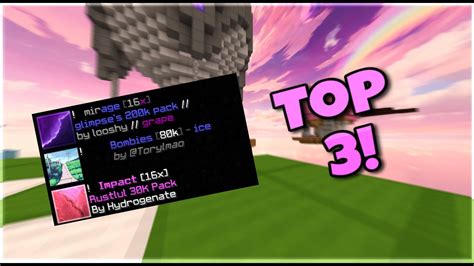 Top 3 Bedwars Texture Packs Showcase Youtube