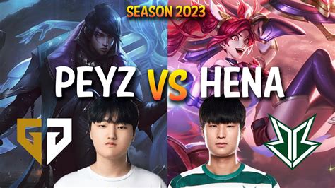 Gen Peyz Vs Bro Hena Peyz Aphelios Vs Jinx Adc Kr Ranked Youtube