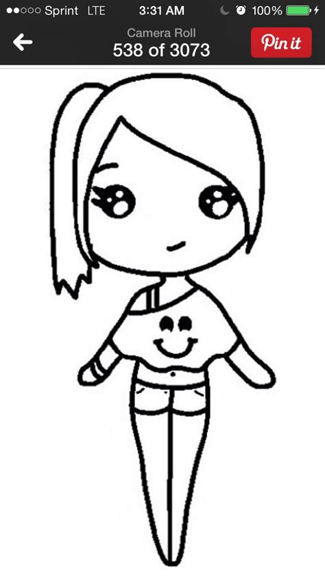 Heres A Template Do A Chibi Cute Drawings Bff Drawings Chibi Girl