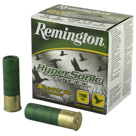 Remington Hypersonic Steel Ammo 12 Gauge 3 2 Shot 25 Round Box