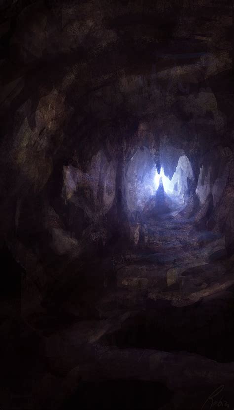 Cave Tunnel By Llrobinll On Deviantart Fantasy Art Concept Art