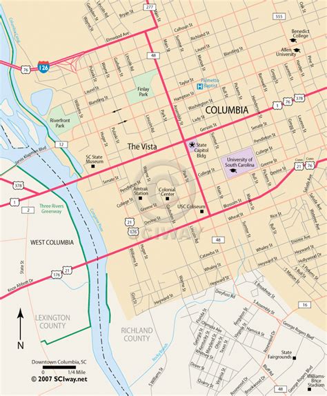 Street Map Of Columbia Sc Carmon Allianora