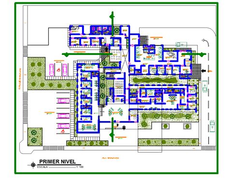 College And Hospital Site Layout In Dwg File Cadbull In 2021 Layout