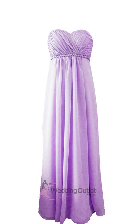 Lilac Purple Strapless Bridesmaid Dress Style D101