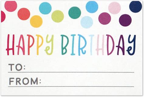 Happy Birthday To From Sticker For T Tag Labels