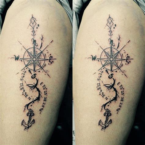 Pin By Kate Rogers On Tattoo Anchor Compass Tattoo Compass Tattoo
