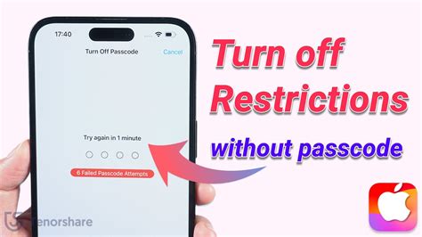 How To Turn Off Restrictions On Iphone Without Password Youtube
