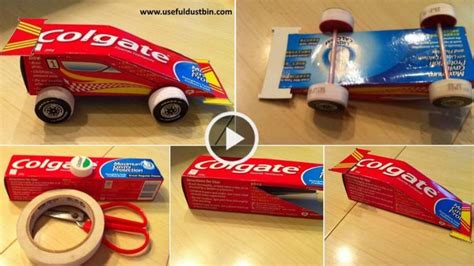 How To Make Racing Car Made From Old Toothpaste Box Artsycraftsydad