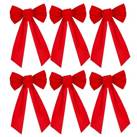 buy 6 pack red velvet christmas bow large holiday red bow perfect for christmas garland