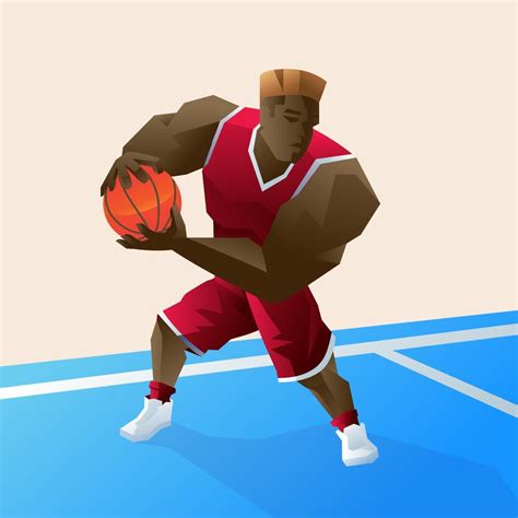 Exaggerated Basketball Player Vector Download Free Vectors Clipart
