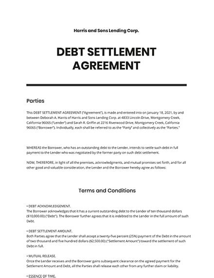 Sample Letter Of Settlement Agreement Letter Database Letter Template Abc