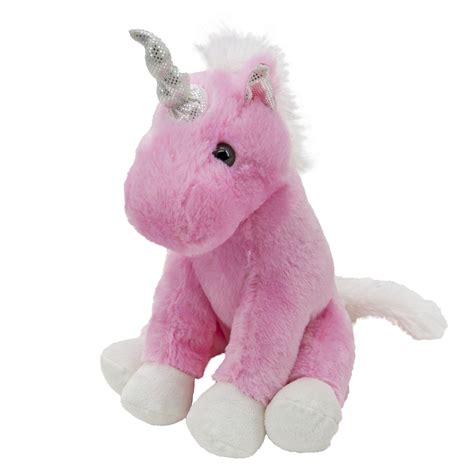 10 Inch Zoo Animal Plush Stuffed Toy Pink Unicorn