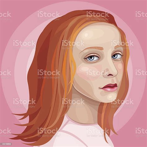 Ginger Girl Stock Illustration Download Image Now Bangs Hair