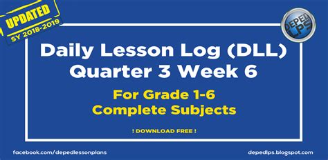 Deped Daily Lesson Log Dll Updated Sy Deped Teachers Club