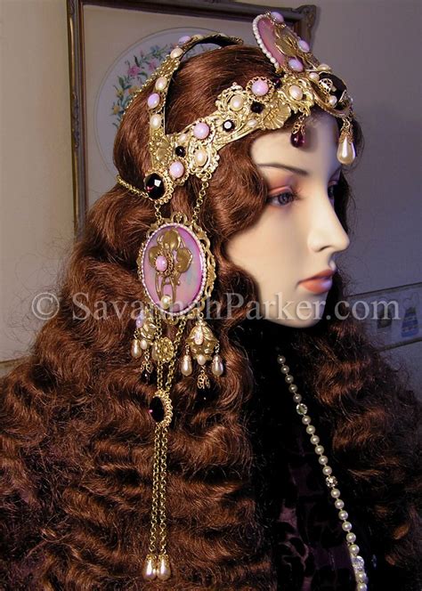 Lavish Jeweled Silent Film Star Style Headdress By Savannah Parker Antique Lace Antique Style