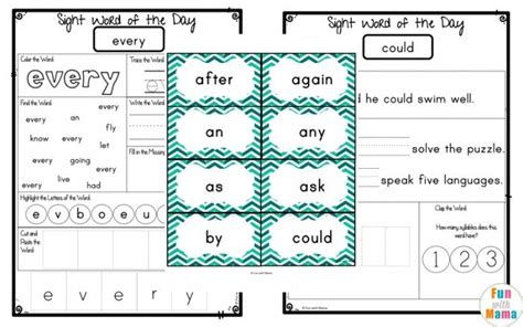 Sight Words Worksheets For First Grade Worksheets Master