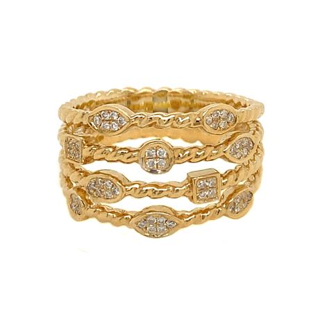 18kt Yellow Gold Diamond Band Diamond Rings Rings Fashion Jewelry