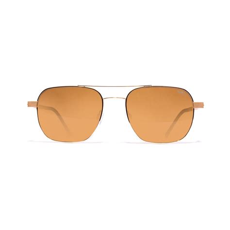 helios 10633s rectangular gold sunglasses brown lens