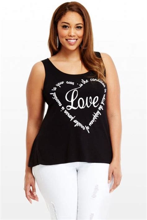 It's essentially just a shirt becca: Love Quote Tank Top | Plus size tank tops, Plus size tops, Fashion