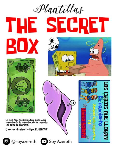 An Advertisement For The Secret Box Featuring Spongebob And Other