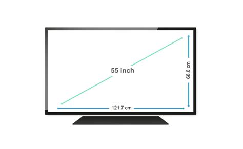 55 Inch Tv Dimensions In Centimeters Height Length
