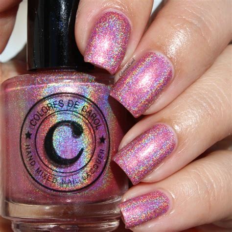 Mirage Is A Soft Pink Linear Holographic With Iridescent Micro Glitter