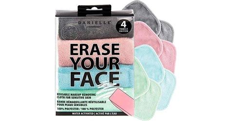 Erase Your Face Pastel Reusable Makeup Removing Cloth Set Of 4 • Pris