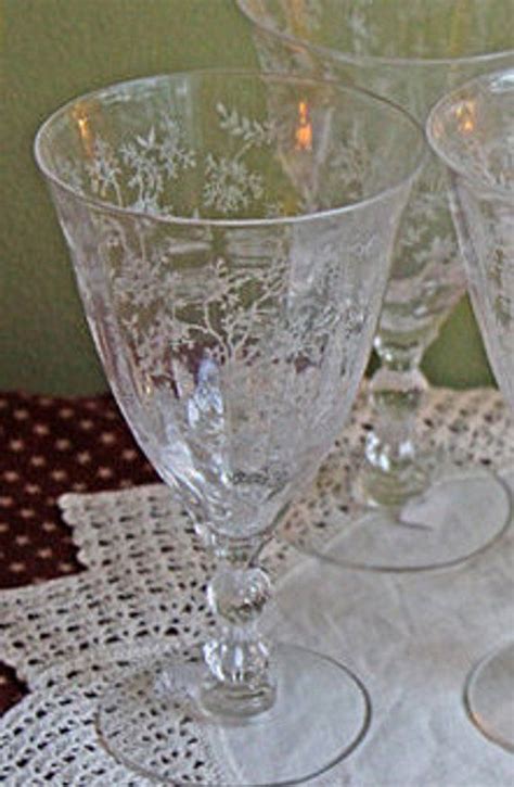 Fostoria Crystal Water Goblet Replacement Glass With Chintz Etsy Fostoria Crystal Crystal