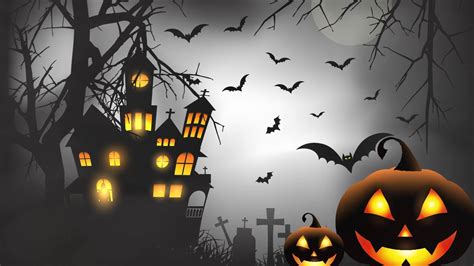Halloween Animation Spooky House And Pumpkin Youtube