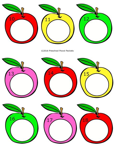 Counting Apple Seeds Free Preschool File Folder Game Preschool